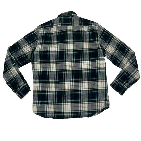 J. Crew men's shirt M green plaid classic fit flannel button down 100% cotton - Picture 6 of 7